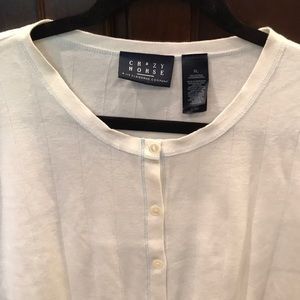 NWT button down top, blue stitching. Crazy Horse